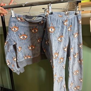 Eye Pattern Kids Set - Blue and Orange